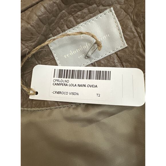 Redondo Frydman Leather Zip Front Jacket Size 2 New with tags - Picture 6 of 6